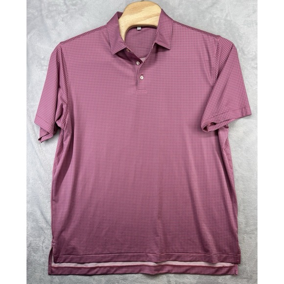 Peter Millar Other - Peter Millar Summer Comfort Polo Golf Shirt Pink Geometric Men's XL EUC